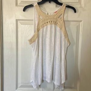 Very cute white flowy tank with embroidery